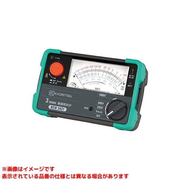 KEW3431 (536752)】 《KJK》 共立電気計器 3レンジ絶縁抵抗計 