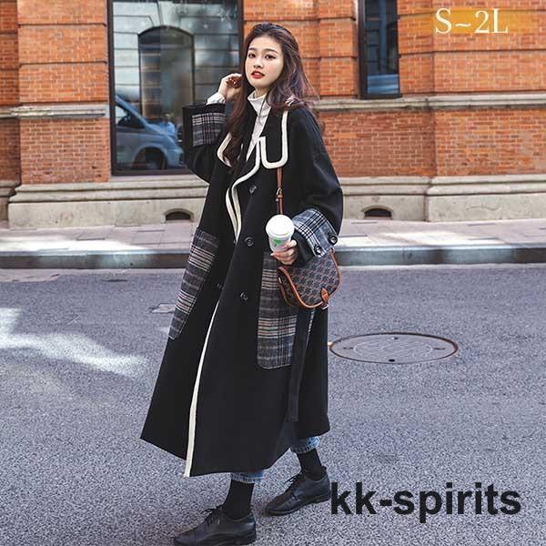 チェスターコート チェック柄 レディース ロングコート コクーンコート