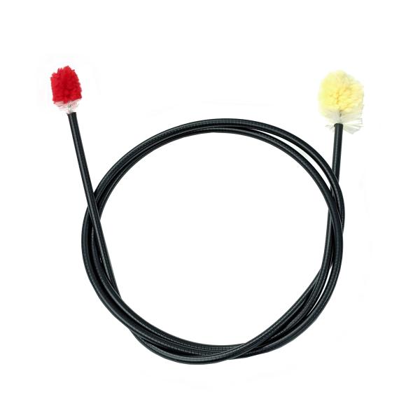 トランペット・ホルン・コルネット・アルトホルン・メロフォンの抜差管やマウスパイプのクリーニングに最適なワイヤー付きブラシ。