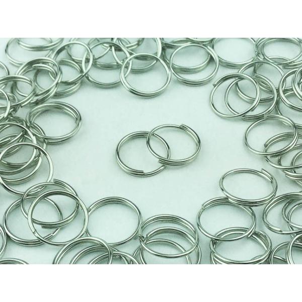 二重丸カン 10mm 100個 シルバー 銀色 マルカン アクセサリー リング パーツ ハンドメイド 金具 （AP0102）