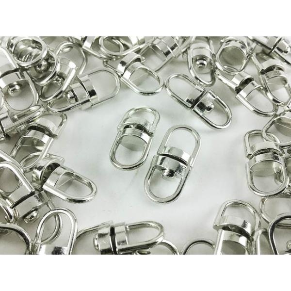 回転カン シルバー 50個 18mmx8.5mm 銀色 回転式 カン キーホルダー