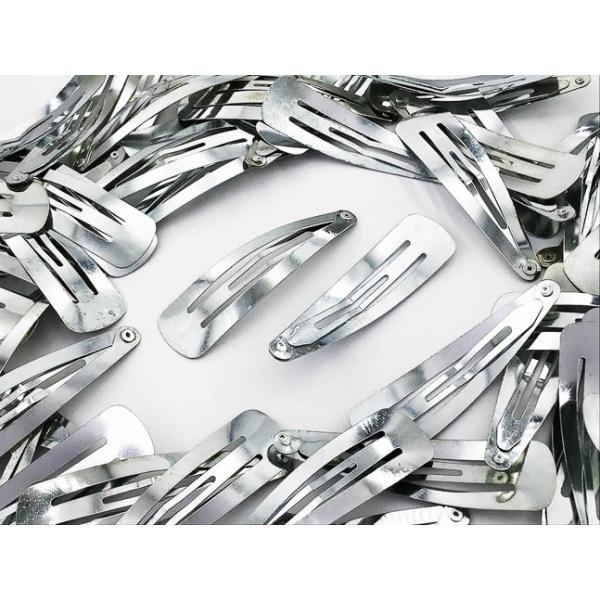 パッチンピン 50個 シルバー ヘアクリップ パーツ ヘアアクセサリー アクセサリー 金具 （AP0807）