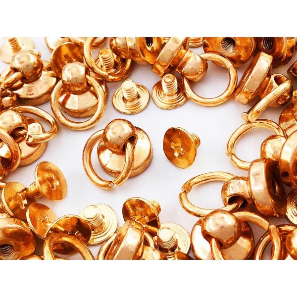 アクセサリー kc トチカン ネジ式 丸カン 付き ゴールド KC金 30組 ドロップハンドル