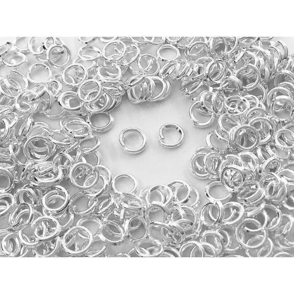 丸カン シルバー 白銀 4mm 300個 マルカン アクセサリー ピアス イヤリング パーツ AP0990