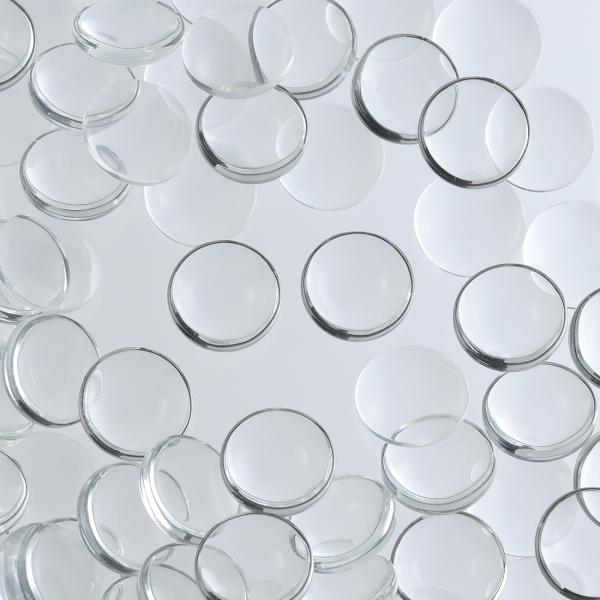 ガラス カボション クリア 14mm アクセサリー パーツ1個サイズ：約14mm 厚み約4.5mm(商品画像に簡易計測画像御座います、簡易ですので誤差は御座いますのでご了承下さい。）カラー：クリア 透明（モニターの発色の具合によって実際の商...