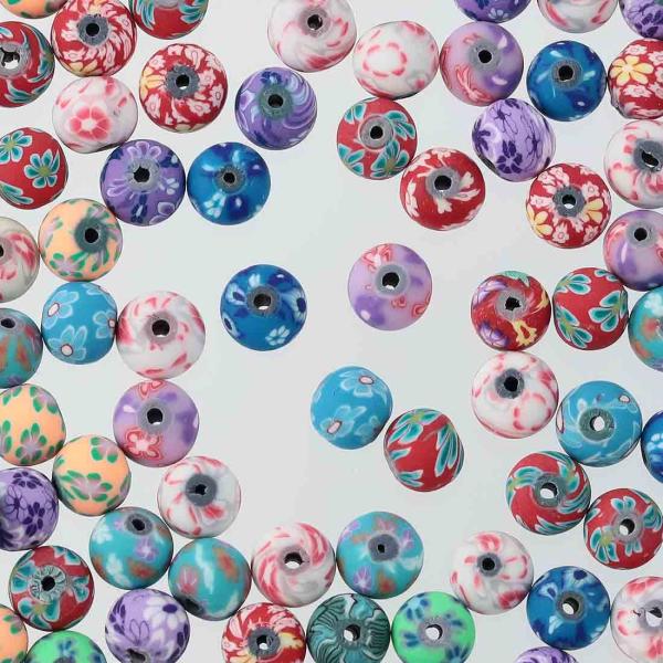 とんぼ玉 樹脂 ビーズ 6mm 丸 100個 ミックス ハンドメイド 手芸 アクセサリー パーツ AP2325