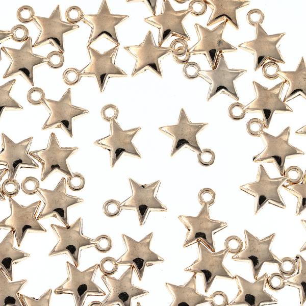 チャーム 星 ゴールド 50個 セット スター カン付き 7mm 小さめ