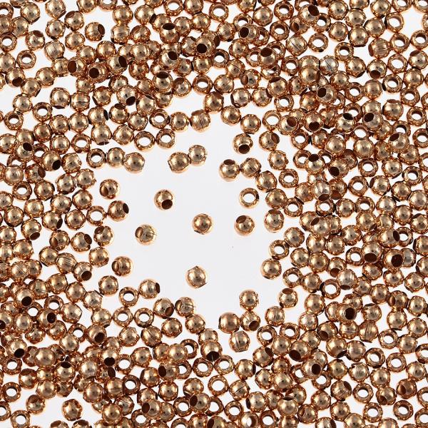 メタルビーズ 2mm ゴールド 9000個 セット KC金 丸 穴あり ラウンド 