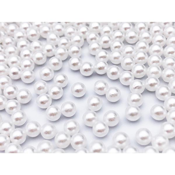 パールビーズ 4mm 穴なし プラ製 丸 2000個 ホワイト 白 手芸 アクセサリー パーツ BD2996
