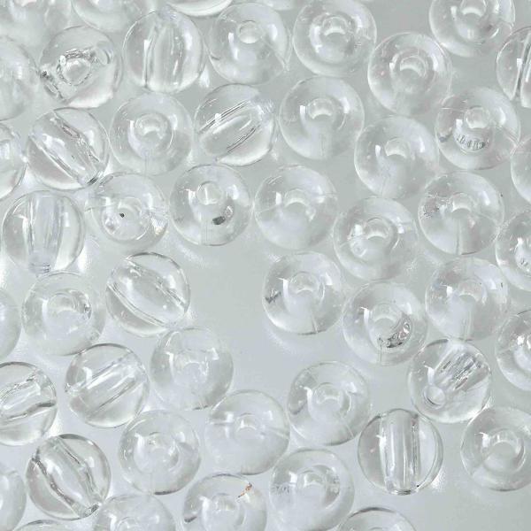 ビーズ 8mm 丸 透明 500個 クリア 手芸 アクセサリー ハンドメイド パーツ BD3043