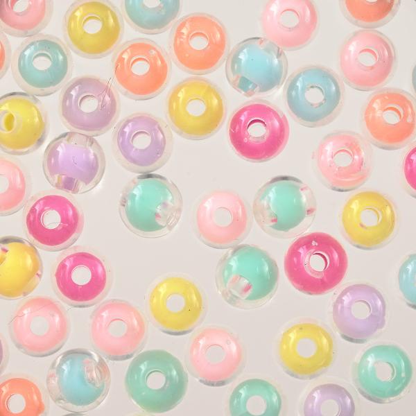 ビーズ 10mm 丸 200個 ミックス インカラー ハンドメイド アクセサリー