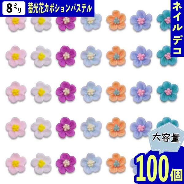商品説明必読!！蓄光 フラワー ネイルパーツ 10個 ネコポス送料無料】ネイルパーツ ドームドライフラワー 約8×6mm