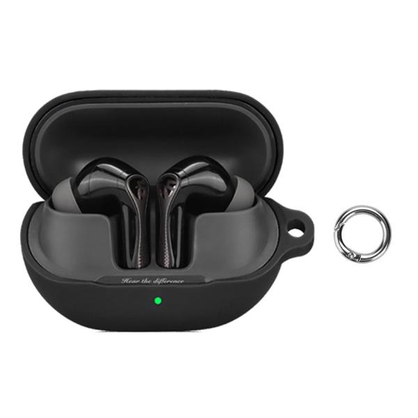 SOUNDPEATS Air6 Pro ケース カバー シリコン製 保護ケース 軽量 耐衝撃 落下防止 保護カバー キズ防止 防水防塵 カラビナ付き 紛失防止 全面保護 装着充電可能