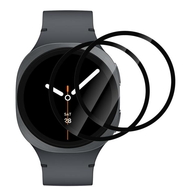 2枚 Galaxy Watch 8 40mm 44mm / Galaxy Watch 8 Classic / Galaxy Watch Ultra 2 用 保護フィルム 曲面カバー ギャラクシー watch8 全面保護 PET複合素材 スマ