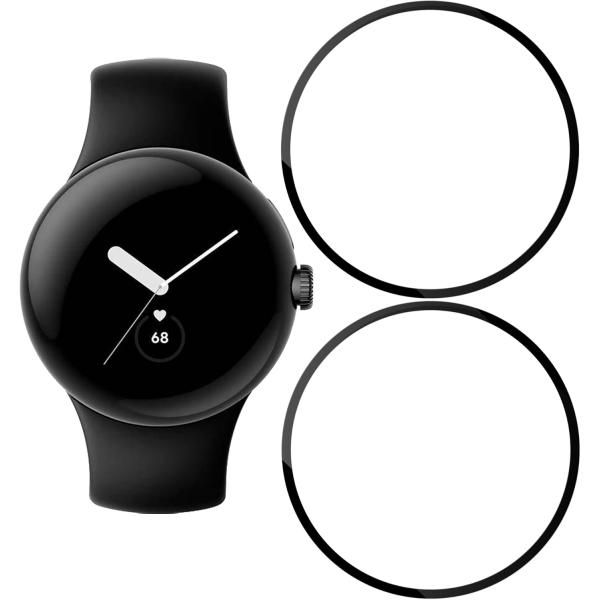 2枚 Pixel Watch4 41mm 45mm 3D曲面カバー 全面保護 保護フィルム PET複合材 スマートウォッチ 画面保護 アクセサリー ピクセルウォッチ
