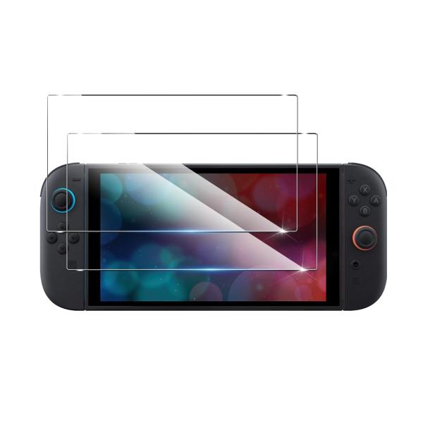 【2枚セット】Switch 2 ガラスフィルム 2025年モデル対応  スイッチ2 / Switch / Switch OLED 対応 強化ガラス 液晶保護フィルム 全面保護 指紋防止 衝撃吸収 高
