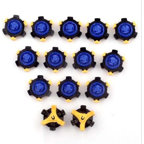 ブルーと黄色：サイズ：2.7cm x 1.2cm - 1.06inch x 0.47inch内容量：10個