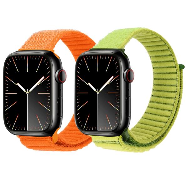 Apple Watch Series 11 10 バンド 42mm 46mm 対応 スポーツループ ナイロンベルト アップルウォッチ バンド 柔らかい 通気性 軽い マジックテープ調整 Series 9