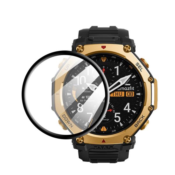2枚 Amazfit T-Rex 3 Pro T-Rex 3 44mm 48mm 対応 保護フィルム 全面保護 PET複合材 画面保護 カバー 傷防止 指紋防止 スマートウォッチ アクセサリー アマズフ