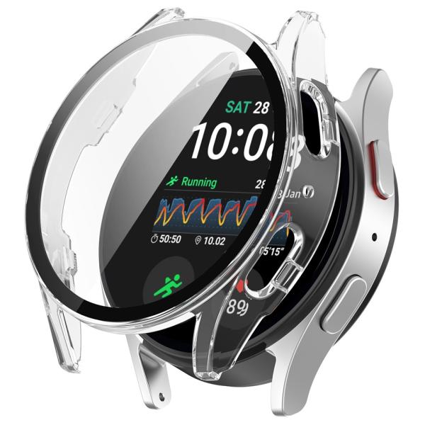 Galaxy watch7 watch6 watch5 watch4 ultra 40mm 44mm 45mm 47mm ケース 強化ガラスフィルム 全面保護 ギャラクシーウォッチ カバー 硬質ポリPC素材 一体化 耐衝