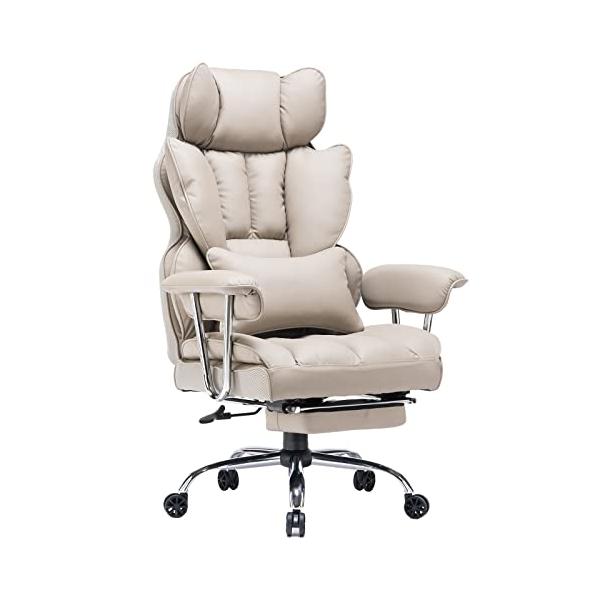 SKYEゲーミングチェア オットマン オフィスチェア 座り心地最高 デスクチェア 椅子 テレワーク 社長椅子 伸縮可能のオットマン （グレー)