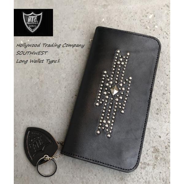 【美品】HTC ロングウォレット スタッズ付き ブラック MADE IN USA kkp_htcsouthwesttype1blk
