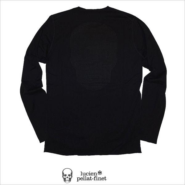 LUCIEN PELLAT FINETスカルプリント ブラック 長袖Tシャツ Lucien Pellat-Finet（ルシアン・ペラフィネ） セール SALE