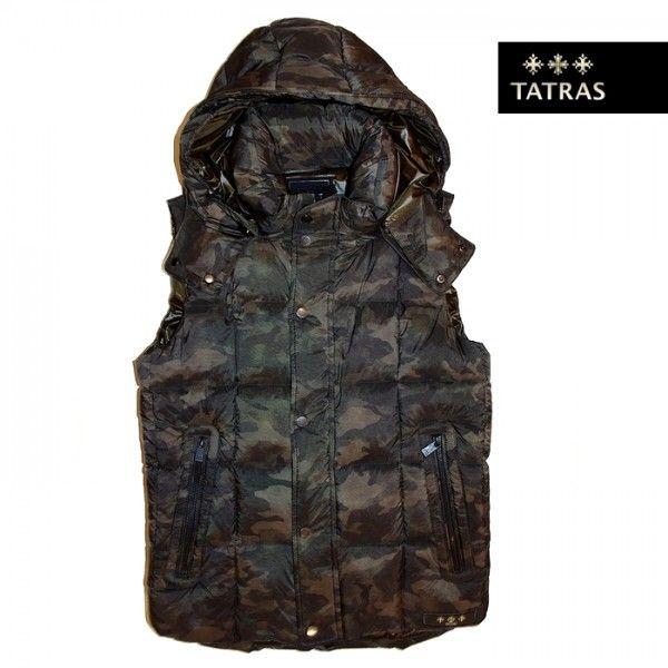 TATRAS』タトラス (4) 迷彩フード付きダウンベスト