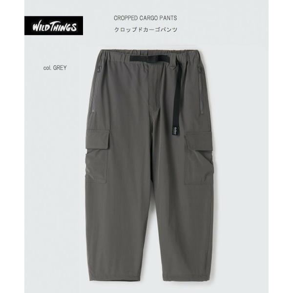 新品 ワイルドシングス ストレッチ クロップドカーゴパンツ L オリーブ WILD THINGS (ワイルドシングス) CROPPED CARGO PANTS