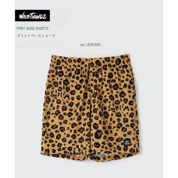 【美品】ワイルドシングス レオパード柄 ハーフパンツ ショーツ M ストレッチ 希少□ワイルドシングス レオパード柄 ヒョウ柄 ハーフパンツ