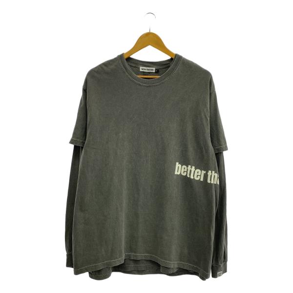 Deuxieme Classe / ドゥーズィエムクラス | 2023AW | SKIN別注 BTN Layered / 2セット ヴィンテージ加工 ロゴ レイヤード Tシャツ カットソー | F | チャコールブラック | レディース Deuxieme Classe（ドゥーズィエムクラス） | 2023AW | SKIN別注 BTN