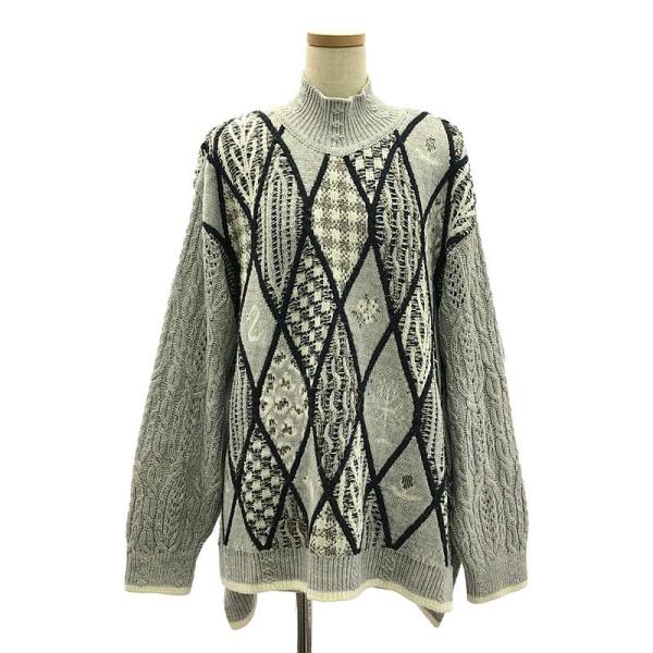 rurumu: / 縷縷夢兎るるむう | sacredness garden mix pattern knit pullover ニット | F | アイスグレー | レディース rurumu: / 縷縷夢兎るるむう | 2020AW sacredness garden mix