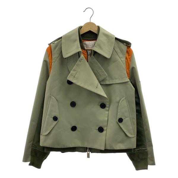 sacai（サカイ） Gabardine Mix Jacket MA-1 ショート トレンチ