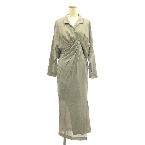 【新品】マメクロゴウチ Floral Jacquard Draped Dress マメクロゴウチ Floral Jacquard Draped Dress Mame Floral Jacquard