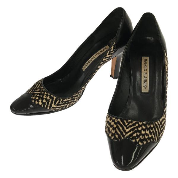 MANOLO BLAHNIK / マノロブラニク | ハラコ レザー ラウンドトゥ 