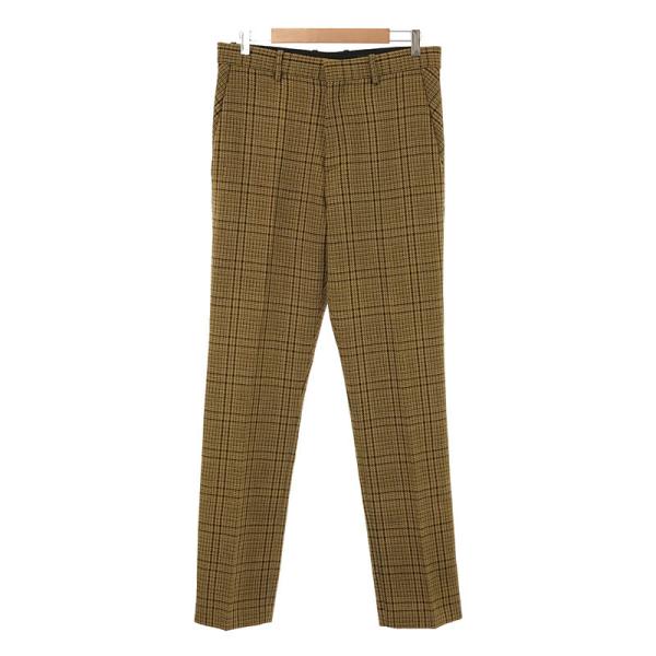 【新品】  BOTTER / ボッター | Slim Fit Trousers With Zip Check ウールパンツ | 48 | イエロー | メンズ 新品】 BOTTER / ボッター | Slim Fit Trousers With Zip Check ウール