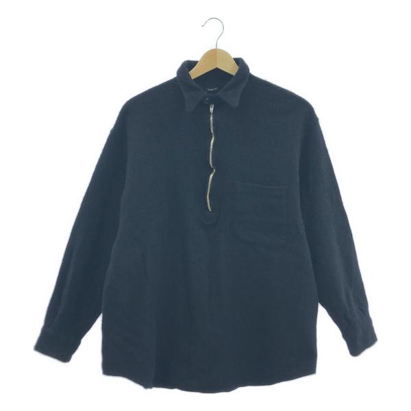 COMOLI / コモリ | 2023AW 縮絨ウール ハーフジップシャツ 3 ネイビー