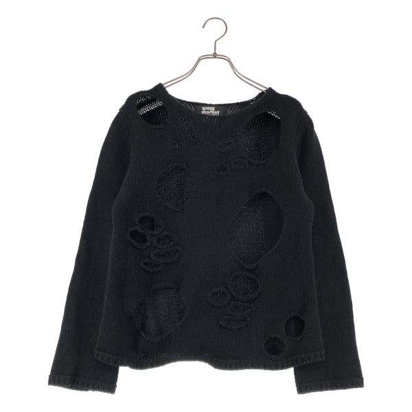ブラックコムデギャルソン カットオフデザインニット Lサイズ COMME des GARCONS（コムデギャルソン） black market / カットアウト