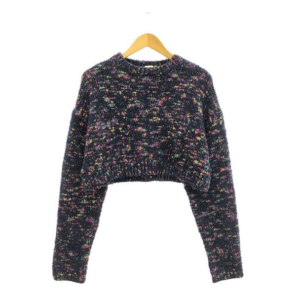 美品【ROKU ロク】マルチスラブ クルーネックニット　ネイビー　フリーサイズ 美品【ROKU ロク】マルチスラブ クルーネックニット ネイビー