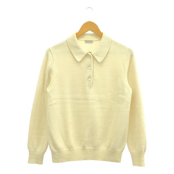 steven alan - steven alan / スティーブンアラン | COTTON CASHMERE HIGH GAUGE POLO KNIT ポロ ニット | F | アイボリー | レディース STEVEN ALAN steven alan / スティーブンアラン | COTTON