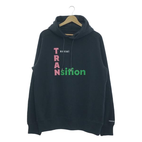 sacai / サカイ | 2021AW | TRANsition Hoodie / トランジション ロゴ スウェット フーディ | 3 | ブラック | メンズ kldclothing_582rn62rakp9