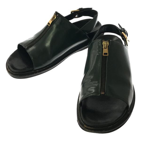 MARNI / マルニ | イタリア製 オープントゥ ジップアップサンダル 保存袋付き | 36 | モスグリーン | レディース MARNI / マルニ | イタリア製 オープントゥ ジップアップサンダル 保存袋付き | 36 | モスグリーン | レディース