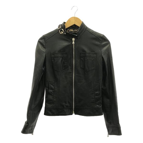 美品 ドルチェアンドガッバーナ シープスキン シングル ライダースジャケット 定価30万弱 D&G ドルチェ&ガッバーナ ライダースジャケット