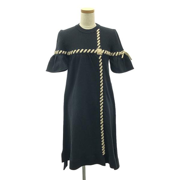 FENDI（フェンディ） | レースアップデザイン ニット ワンピース | 38
