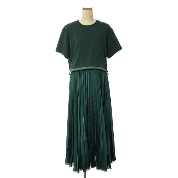 sacai 【美品】 / サカイ | Cotton Jersey × Satin Dress sacai 【美品】 / サカイ | Cotton Jersey × Satin Dress