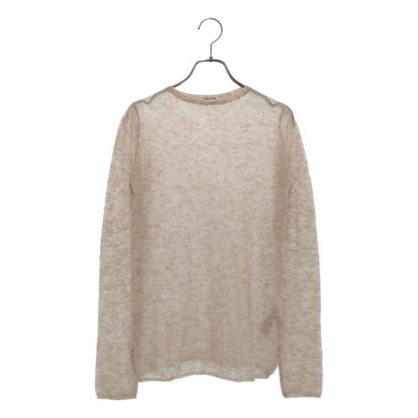 AURALEE（オーラリー） KID MOHAIR SHEER KNIT BOAT NECK P/O モヘア