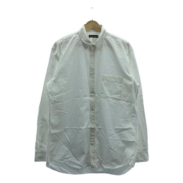 バレンシアガ☆18SSバックロゴボタンダウンチェックシャツ BALENCIAGA
