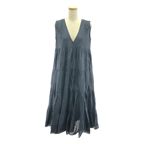未使用に近い✴︎Merlette×Ronherman 別注ティアードワンピース 紺 未使用に近い✴︎Merlette×Ronherman 別注ティアードワンピース