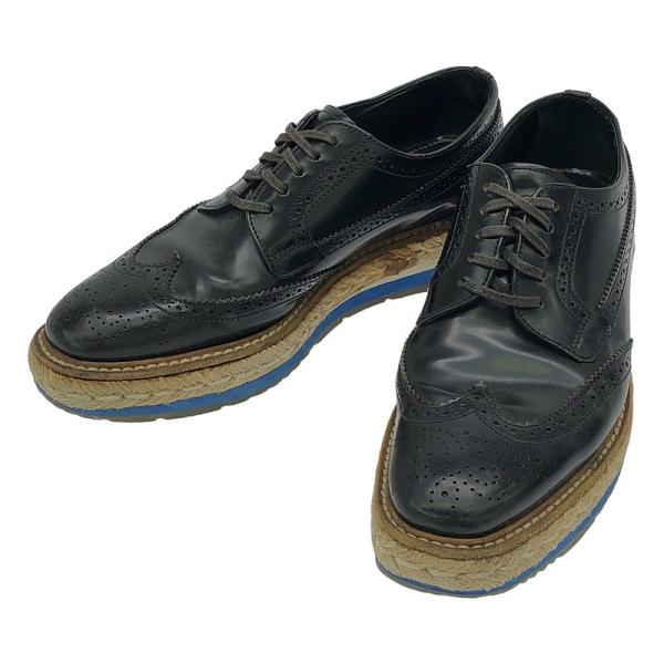 PRADA（プラダ） | ウィングチップ ドレスシューズ | 38 | ブラック