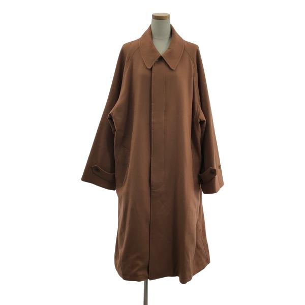 ペ*ン様 polyploid LONG COAT C ポリプロイド ブラウン 2 美品】 POLYPLOID / ポリプロイド | LONG COAT C ステンカラー ウール